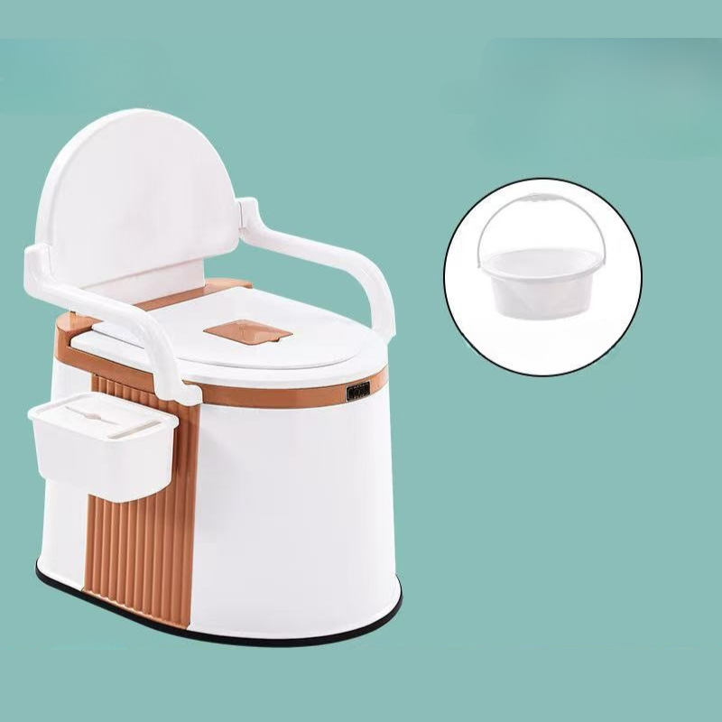 Bærbart Toilet til Voksne og Seniorer - Ergonomisk Design med Låg