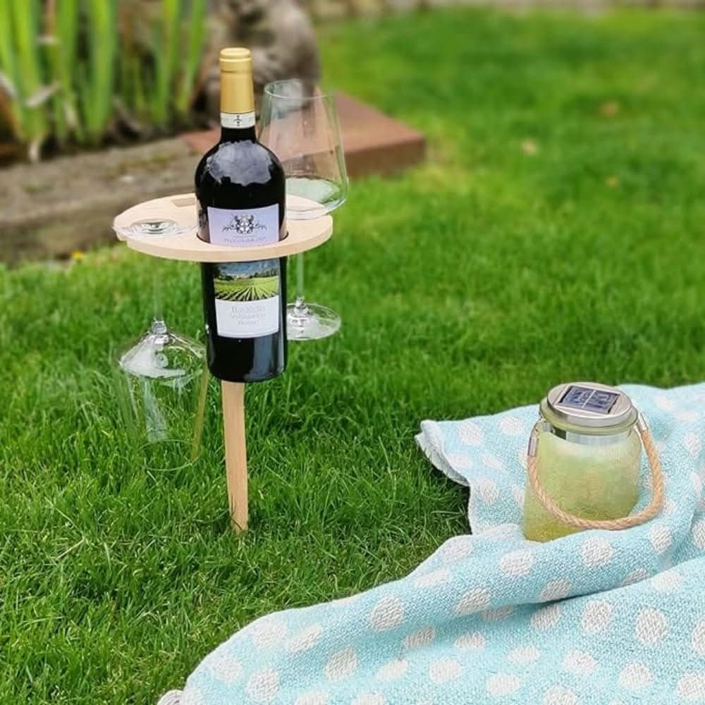 Bærbart Vinbord til Picnic og Udendørs Nydelse