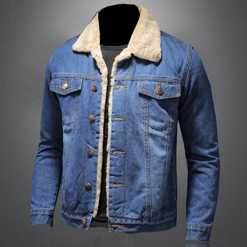 Jackson Herre Denimjakke – Varm Fôret Jeansjakke med Klassisk og Moderne Stil