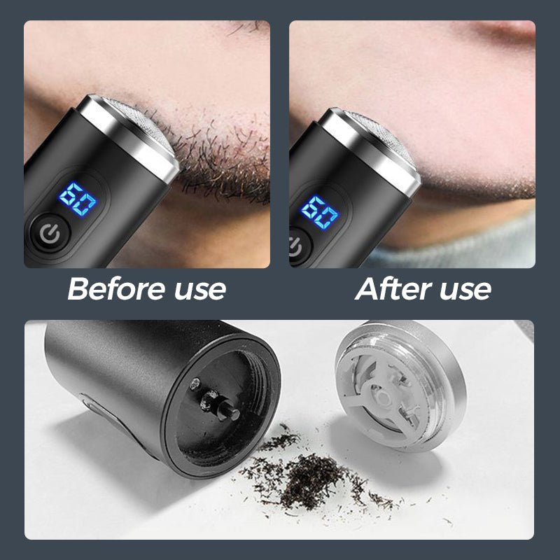 BestShaver | Mini Vandtæt Digital Barbermaskine | Mand/Kvinde/Unisex | Sort/Blå