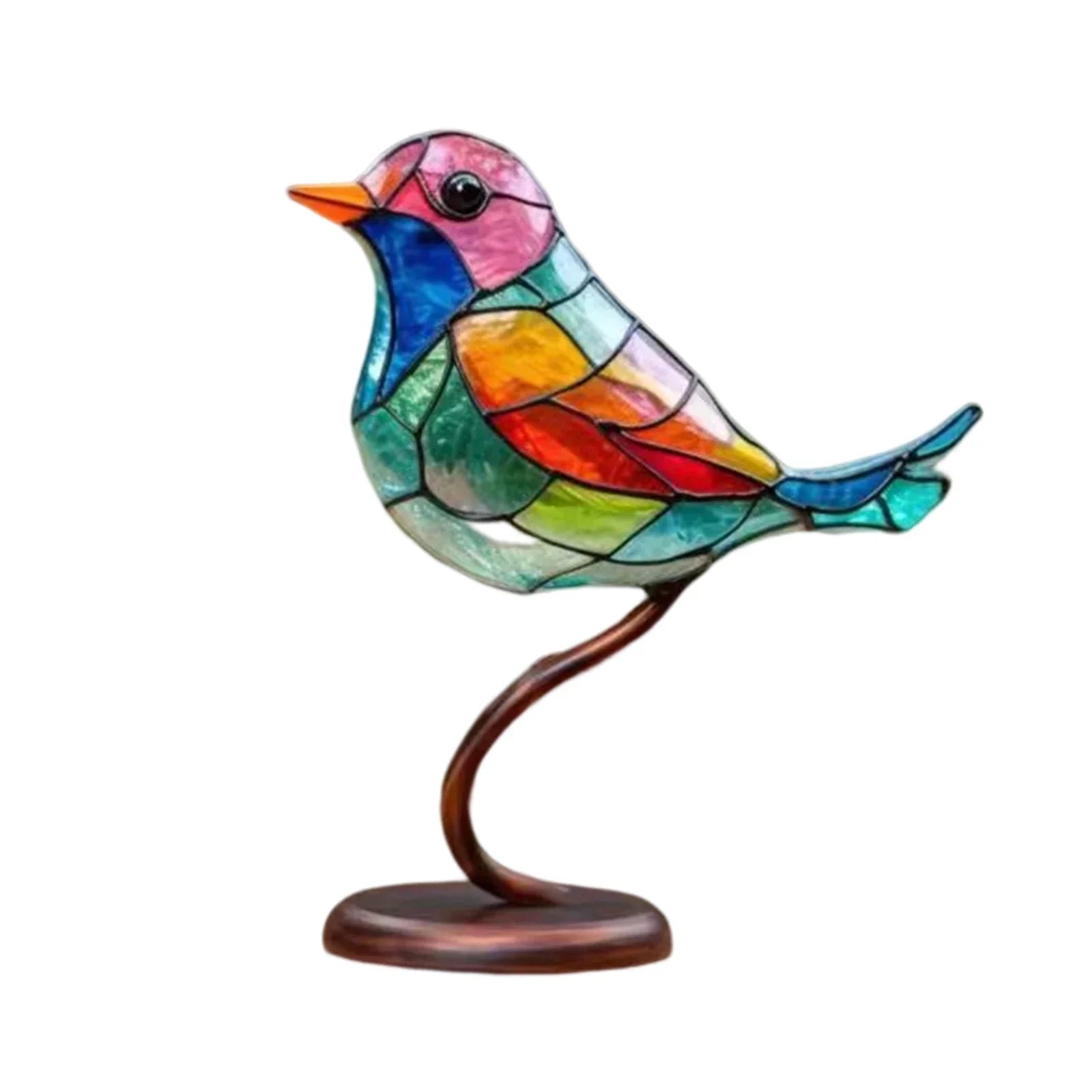 BirdArt - Akryl Fugle på Gren Skulptur | Kunstnerisk Dekoration til Soveværelset