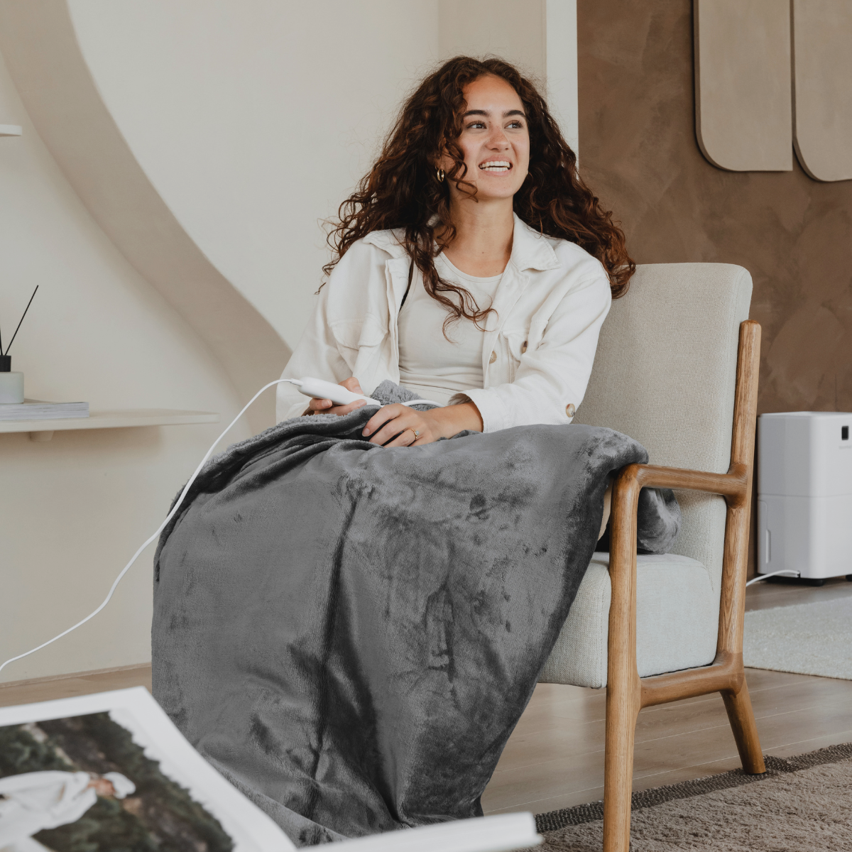 Elektrisk filt 180 x 160 cm – värmefilt för hemmet