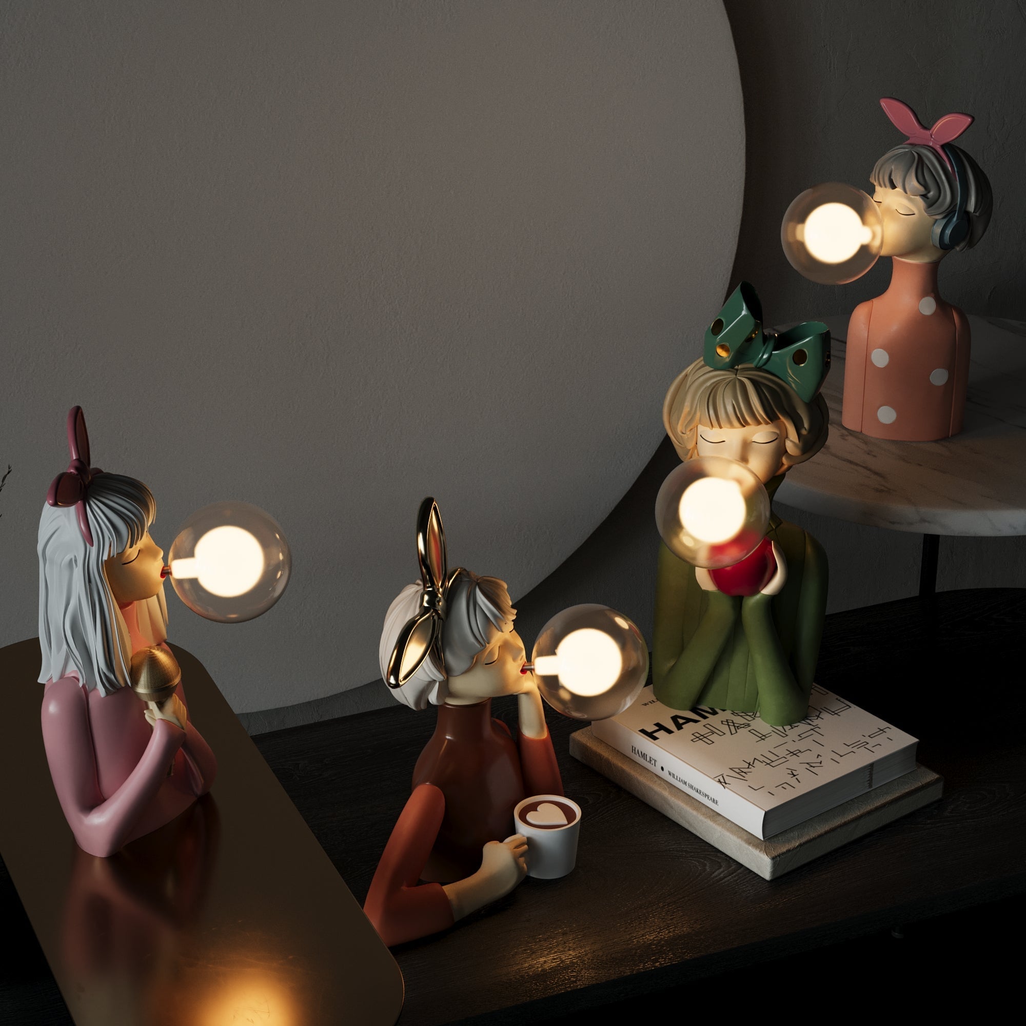 Bordlampe Håndlavet Kunstnerisk Design