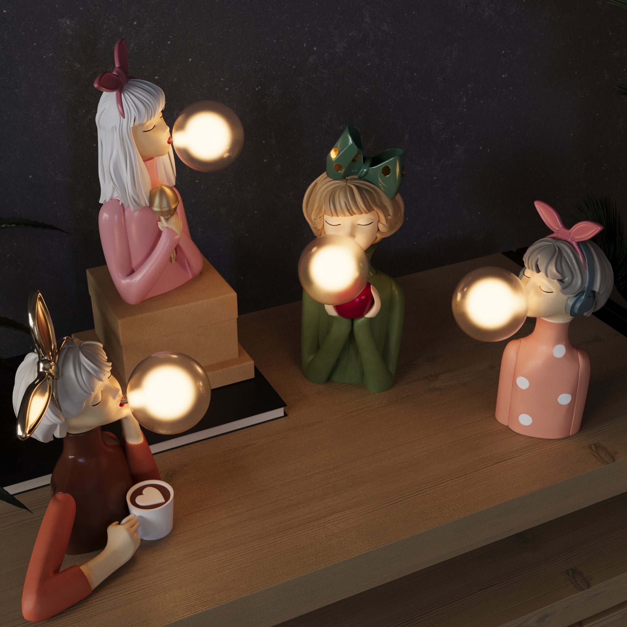 Bordlampe Håndlavet Kunstnerisk Design