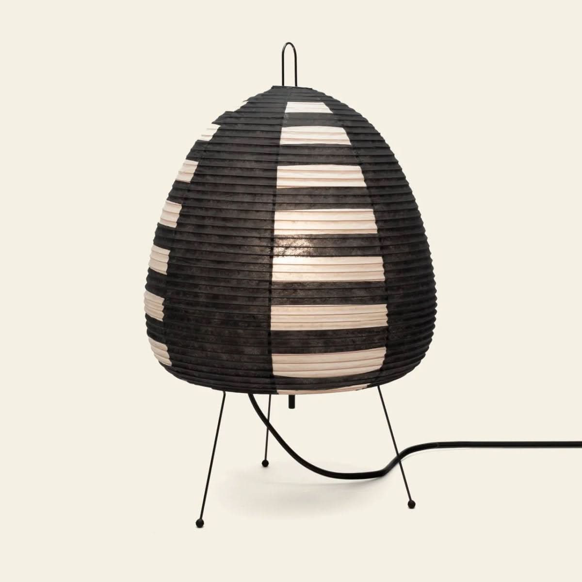 Bordlampe i Japansk Design med Rispapir