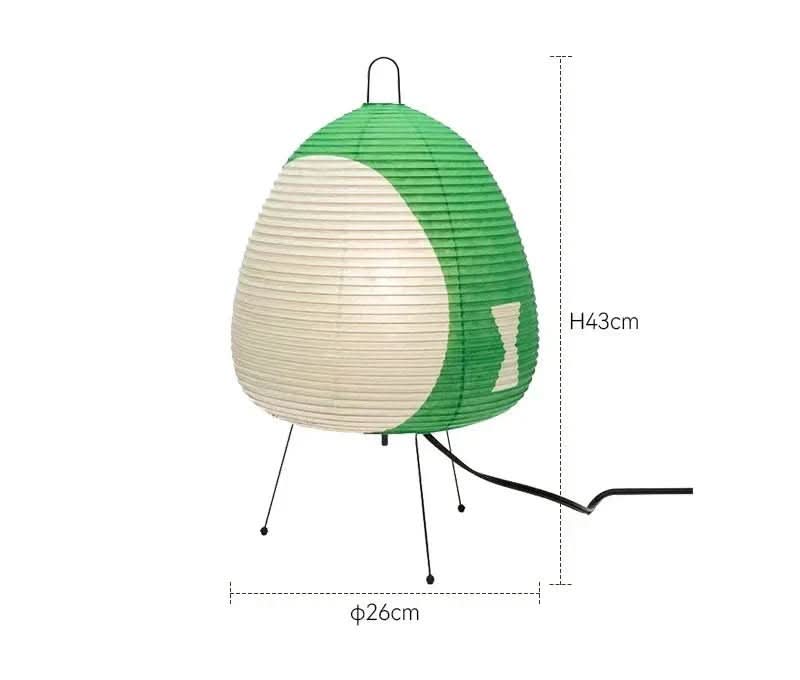 Bordlampe i Japansk Design med Rispapir