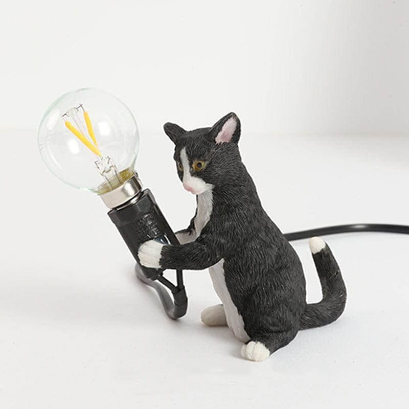 Bordlampe med Kattefigur Dekorativ Stil