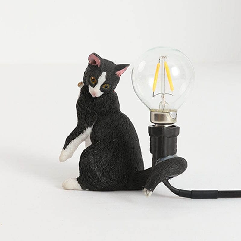 Bordlampe med Kattefigur Dekorativ Stil