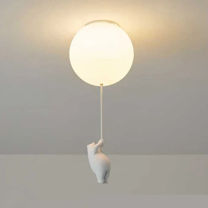 Børnelampe Hænge med Bjørn og Ballon Design
