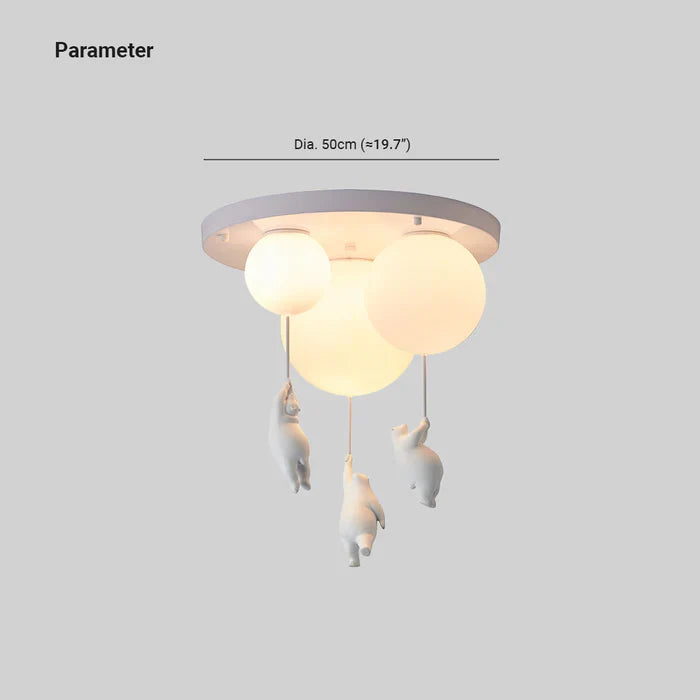 Børnelampe Hænge med Bjørn og Ballon Design