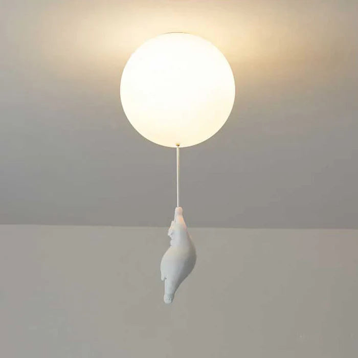 Børnelampe Hænge med Bjørn og Ballon Design