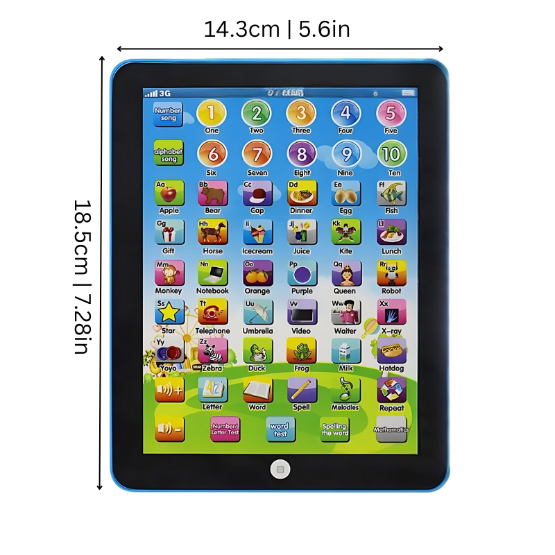 Børns Interaktive Læringstablet Med Pædagogiske Aktiviteter