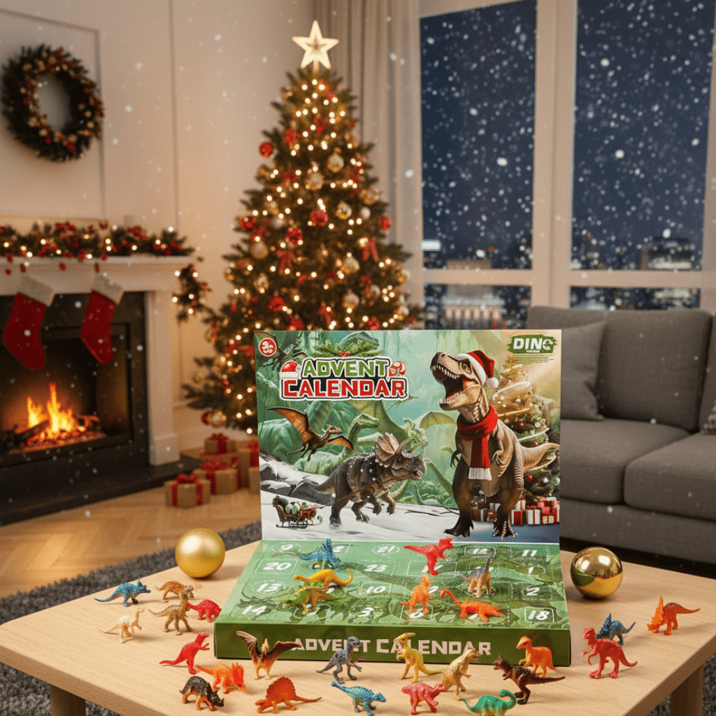 Børns Julekalender med Dinosaurer og Overraskelser