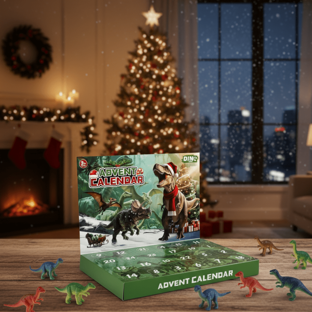 Børns Julekalender med Dinosaurer og Overraskelser