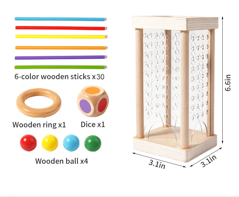 Børns Montessori Legetøj Tællestænger Sæt til Kognitiv Læring og Finmotorik