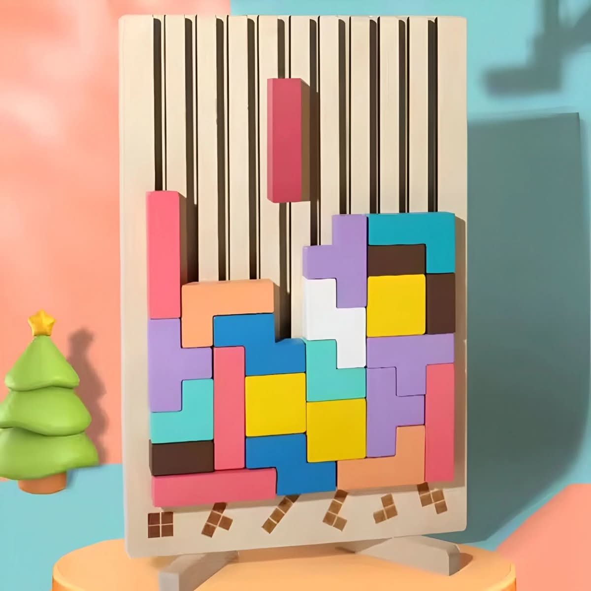 Børns Montessori Tetris Stablespil
