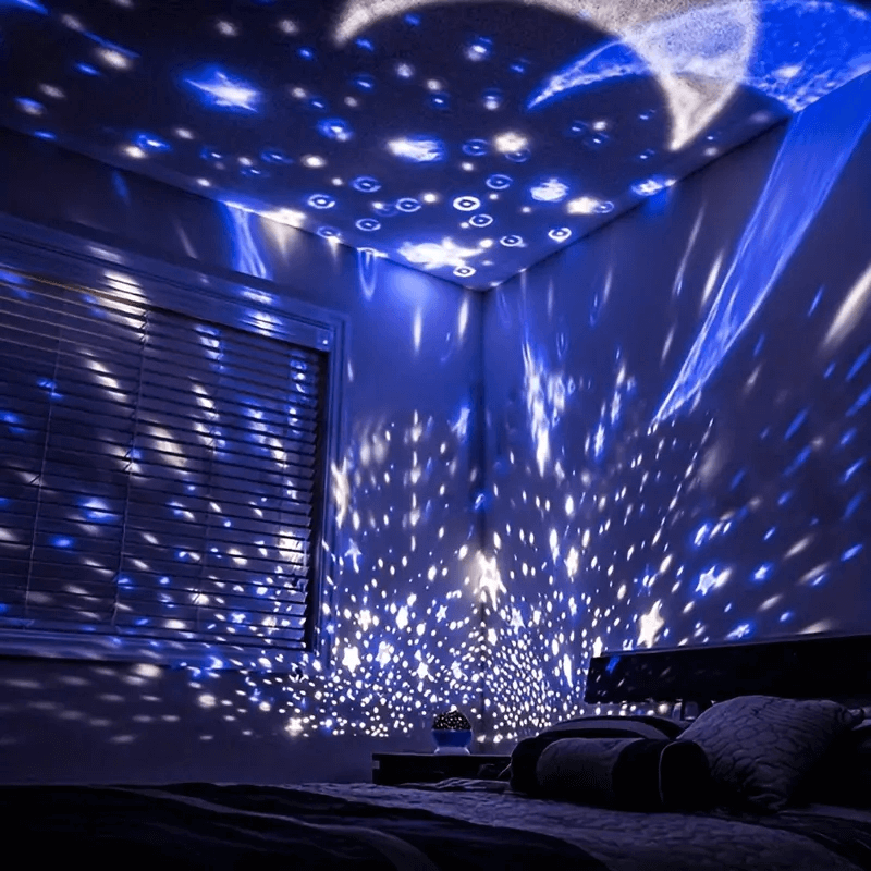 Børns Stjerneprojektor Natlampe Farverig