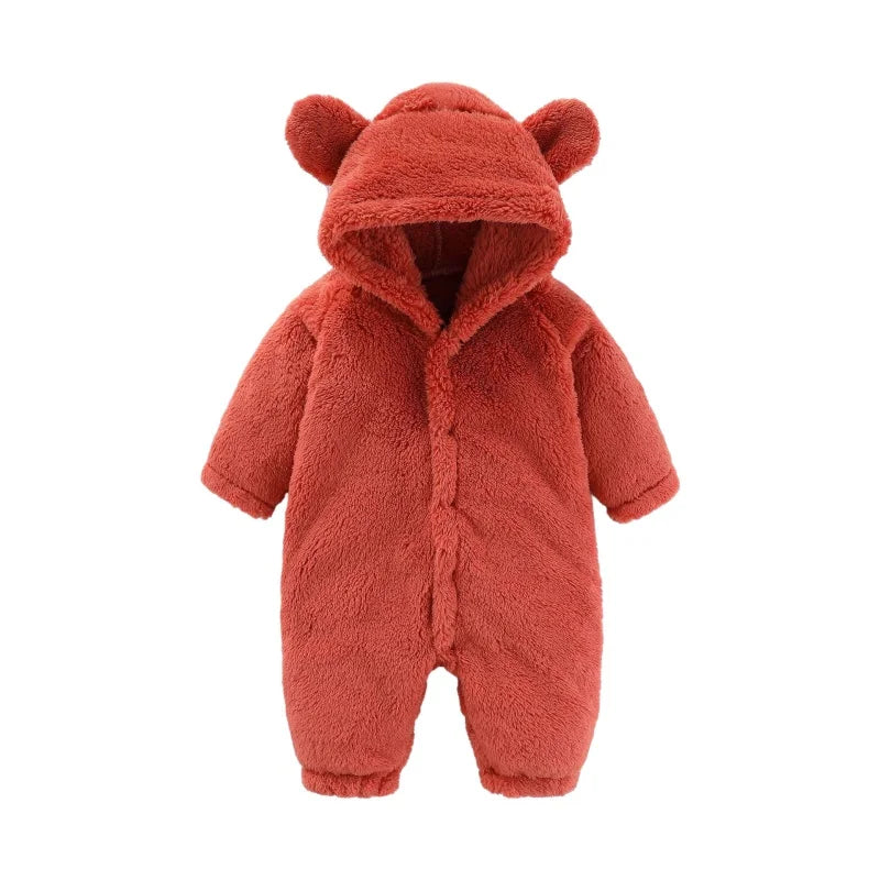 Børns Teddy Jumpsuit med Hætte