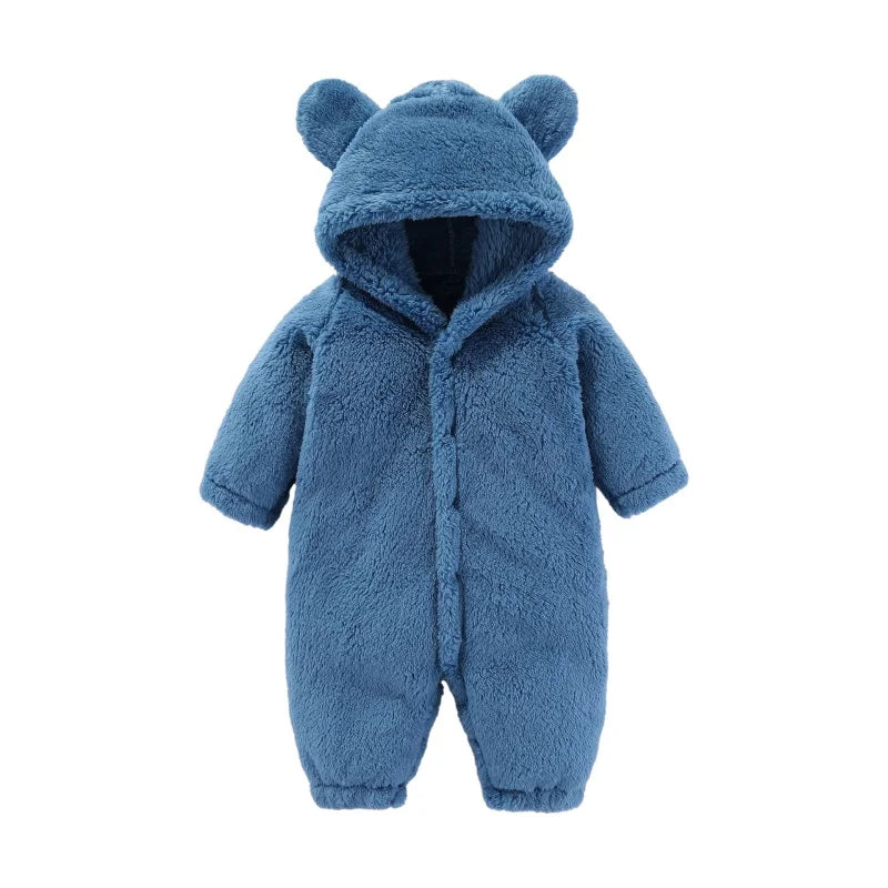 Børns Teddy Jumpsuit med Hætte