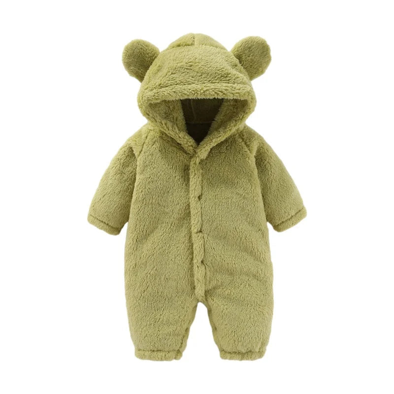 Børns Teddy Jumpsuit med Hætte