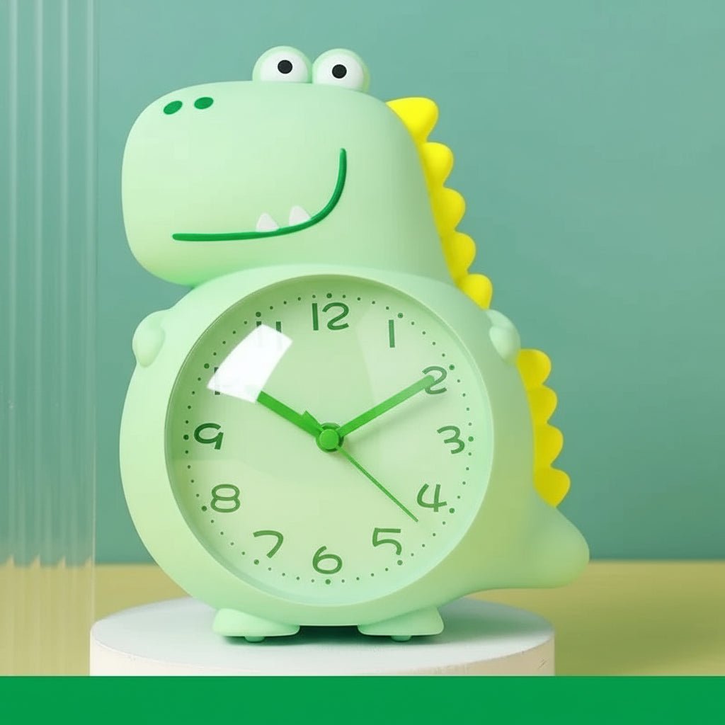 Børns Vækkeur Dinosaur Design Med Blidt Lys