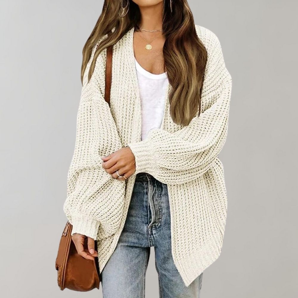Kali Cardigan Kvinde – Oversized Sweater i Blødt Strik & Elegant Casual Snit