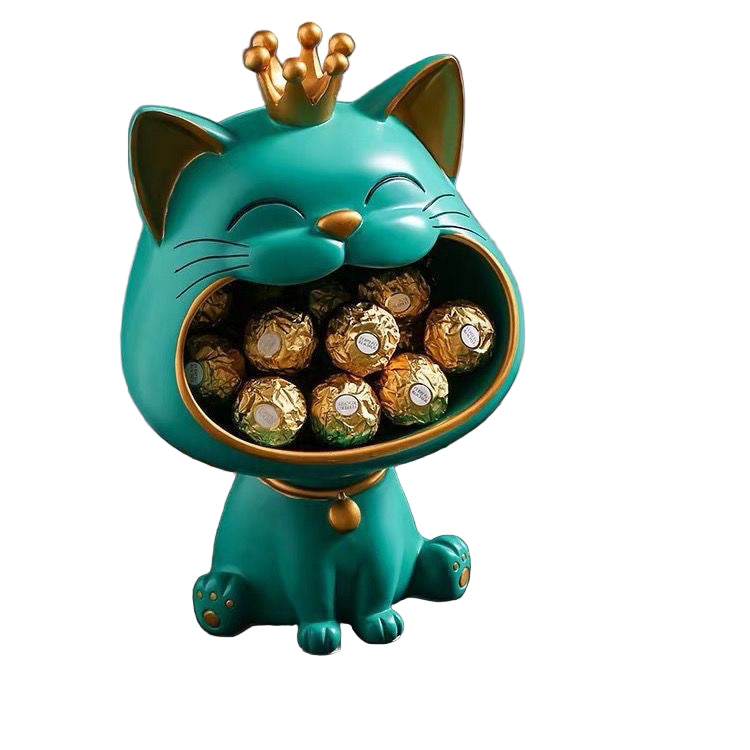 Charmerende Lucky Cat Statue til Hjem og Kontor