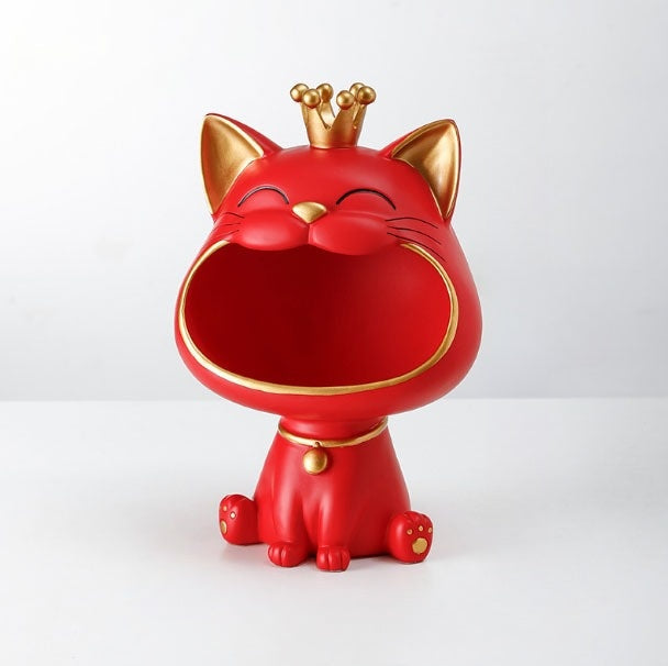 Charmerende Lucky Cat Statue til Hjem og Kontor