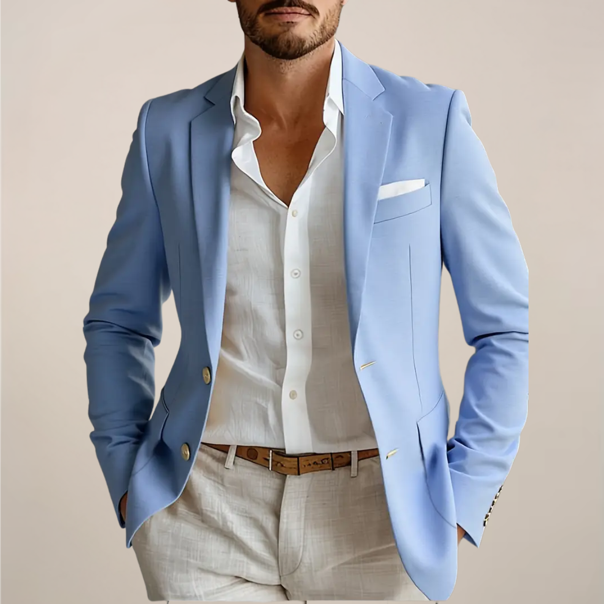 Coverless Pockets Linned Blend To-dels Dragt – Skræddersyet Pasform