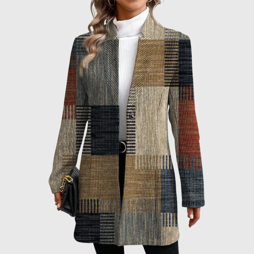 Jill | Elegant Mønstret Blazer