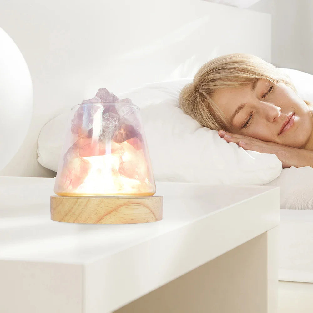 HimaGlow - Stilfuld saltlampe med beroligende lys og diffuser af æterisk olie