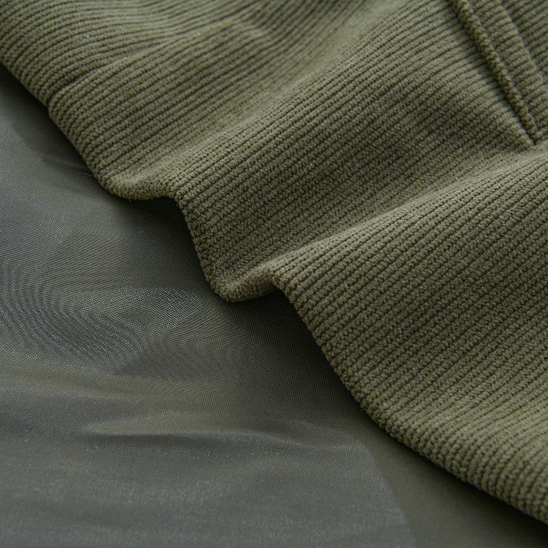 Emerson Herre Corduroy Velvet Frakke – Slim Fit med Stå-Op Krave & Elegante Lommer