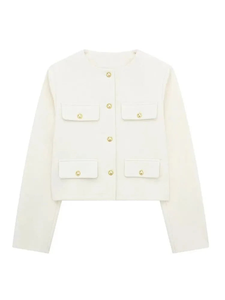 Kvinders Blazer Skræddersyet Tweed Stil
