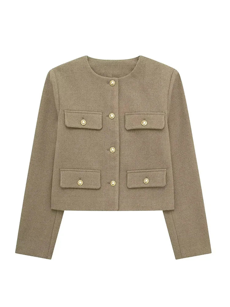 Kvinders Blazer Skræddersyet Tweed Stil