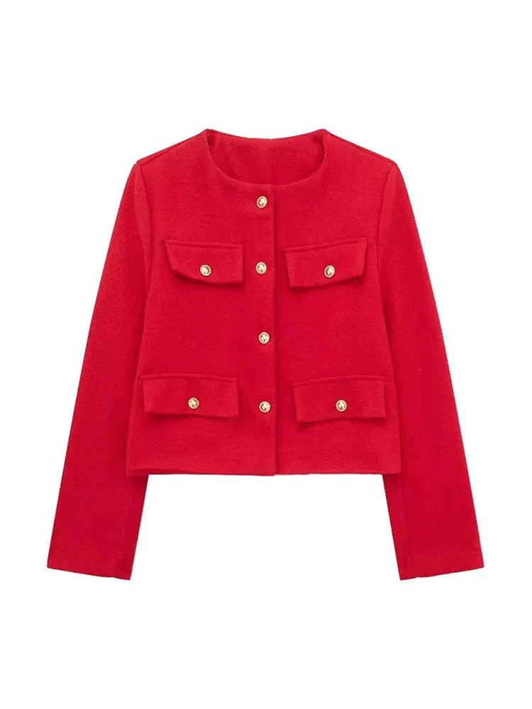 Kvinders Blazer Skræddersyet Tweed Stil