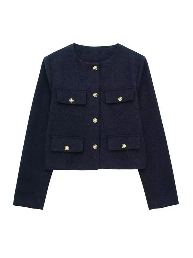 Kvinders Blazer Skræddersyet Tweed Stil