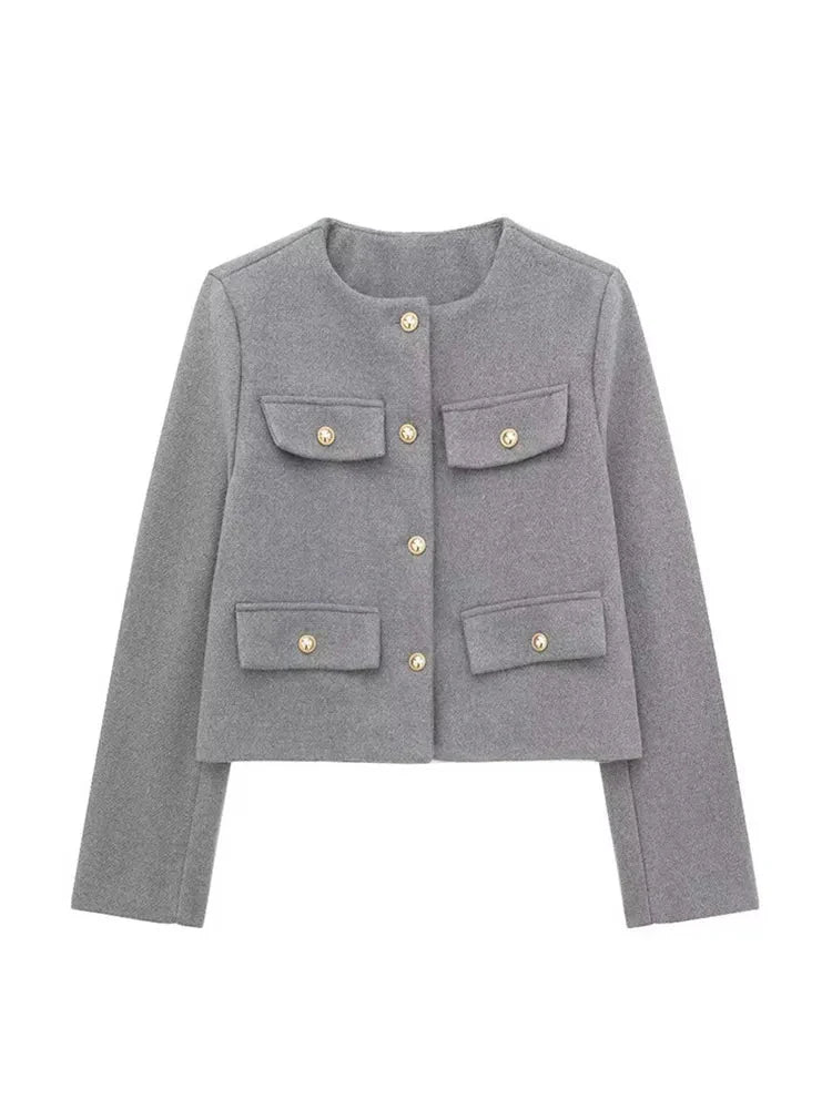 Kvinders Blazer Skræddersyet Tweed Stil