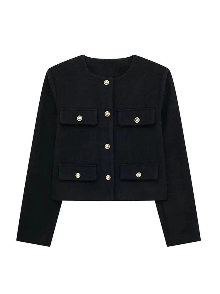 Kvinders Blazer Skræddersyet Tweed Stil