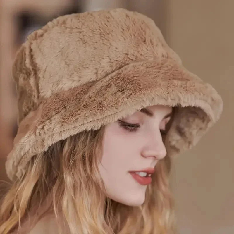 Dame Bucket Hat Varm Stilfuld