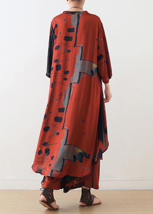 Kvinders Chiffon Sæt med Lang Krave og Tyndt Design