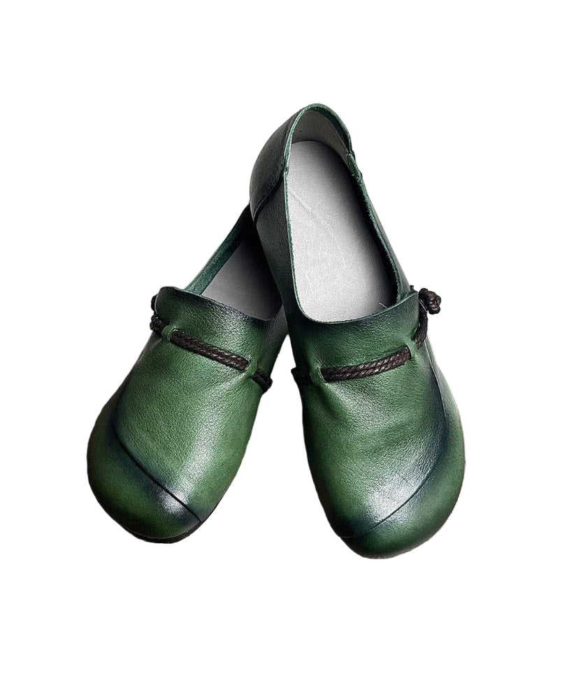Kvinders Flats Sko med Krydsrem i Retro Stil