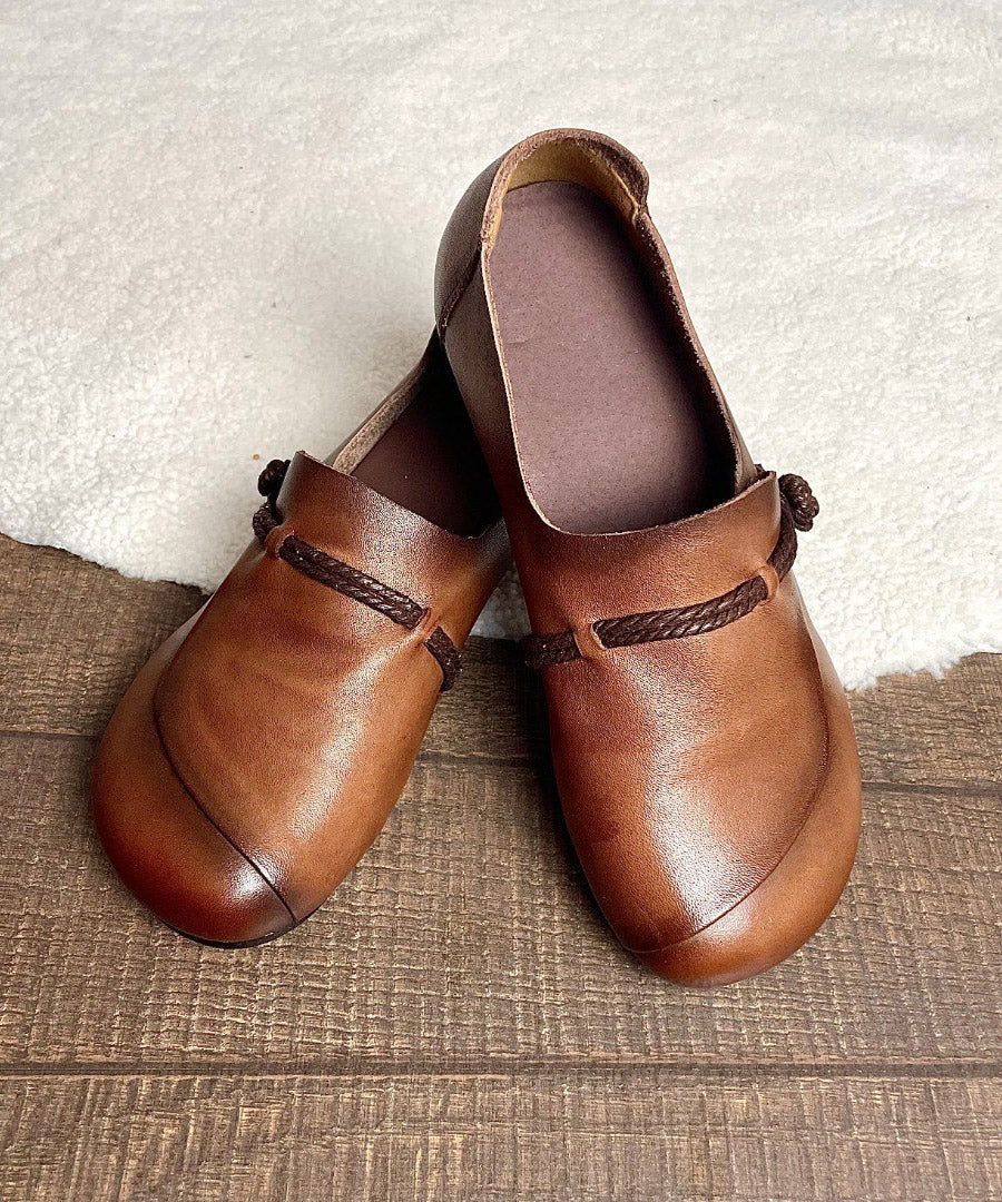 Kvinders Flats Sko med Krydsrem i Retro Stil