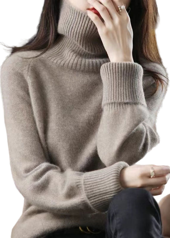 Kvinders Høj Hals Strik Sweater