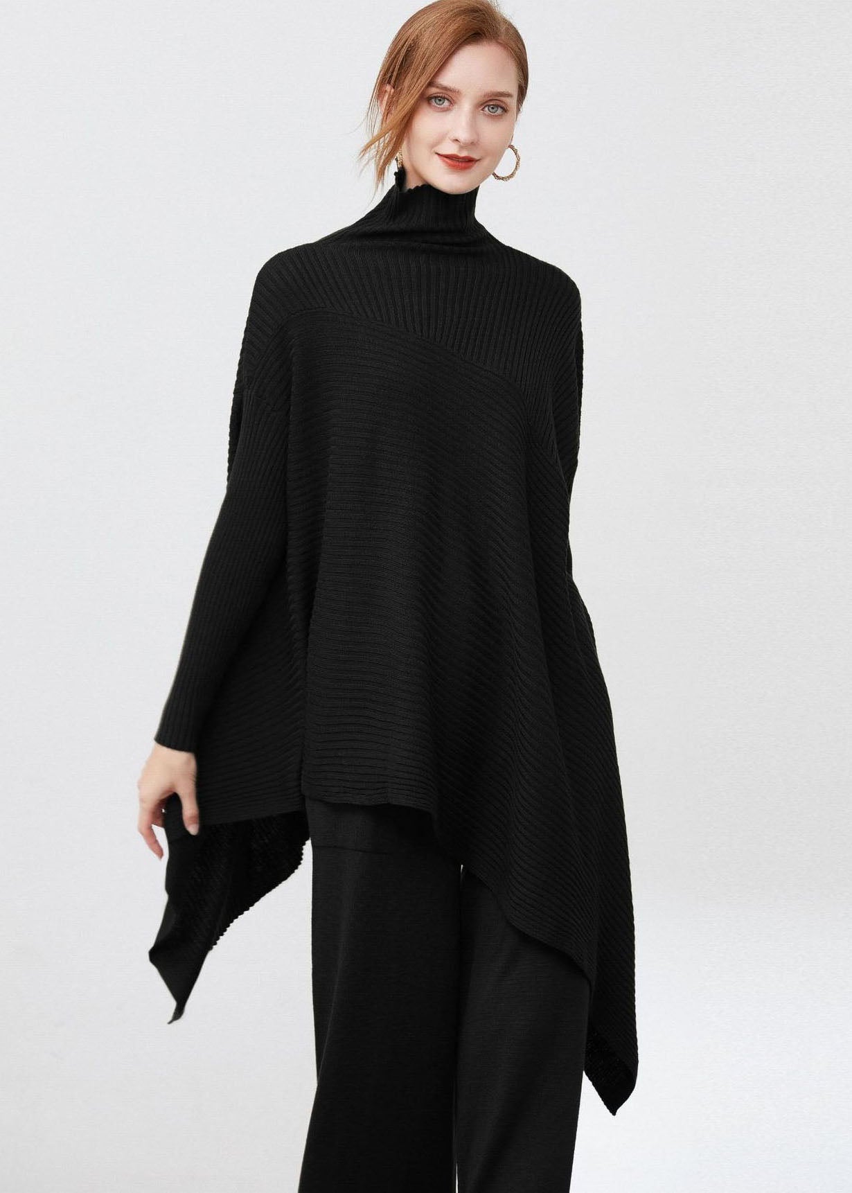 Kvinders Oversize Trøje med Asymmetrisk Design