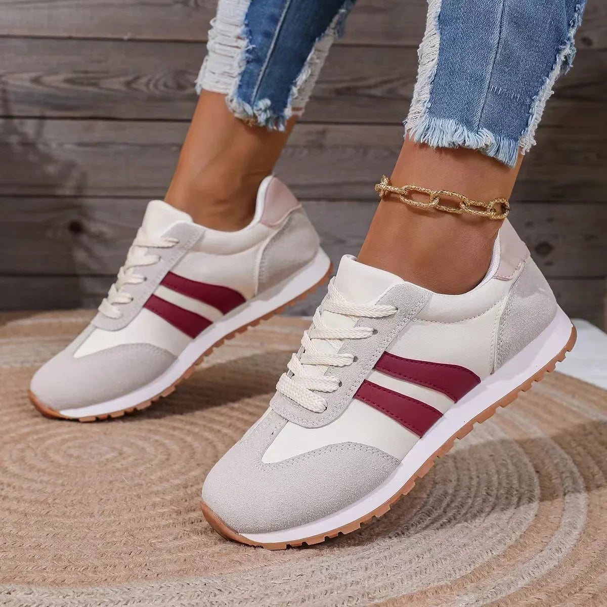 Kvinders Sneakers Lav Top Sporty Stil