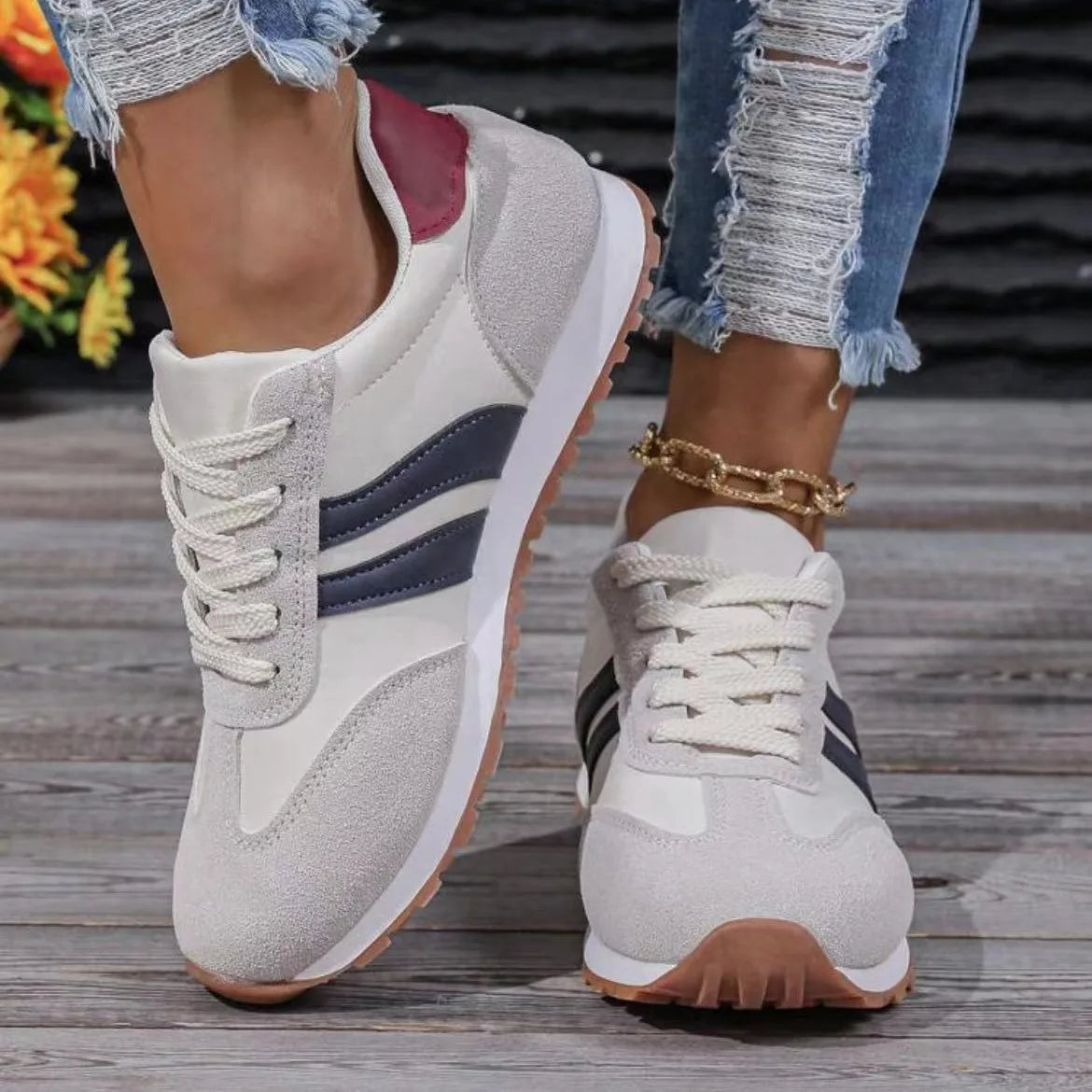 Kvinders Sneakers Lav Top Sporty Stil