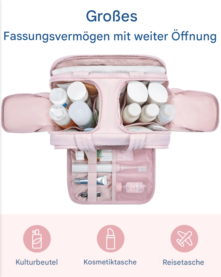 Dame Toilettaske Multifunktionel 4-i-1 Organizer til Rejse og Daglig Brug