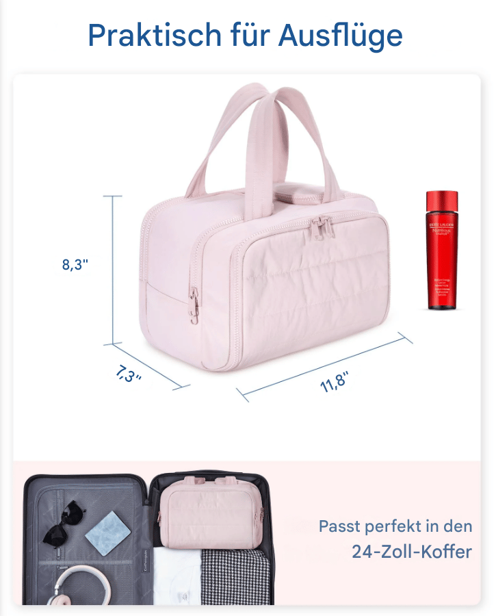 Dame Toilettaske Multifunktionel 4-i-1 Organizer til Rejse og Daglig Brug