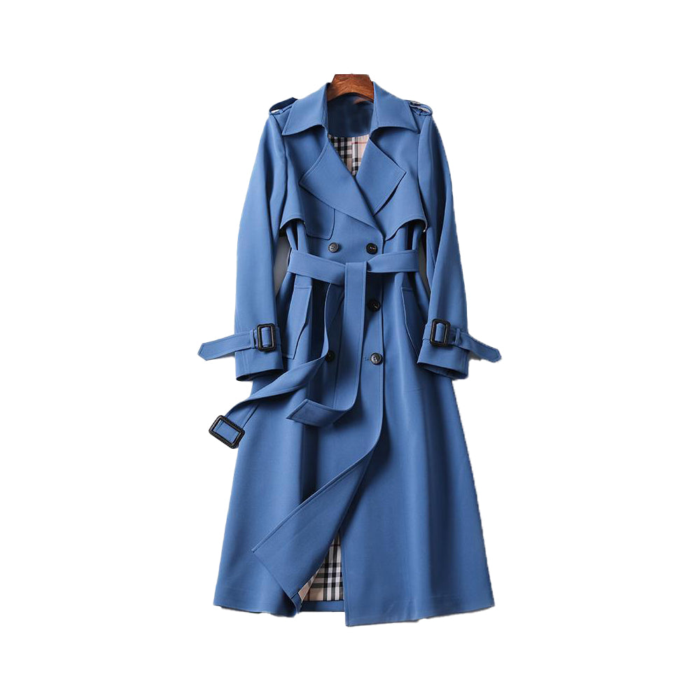 Dame Trenchcoat med Dobbelt Knapdesign