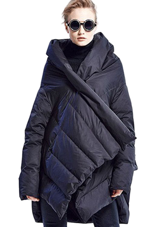 Kvinders Vinterjakke Asymmetrisk Design